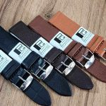 بند ساعت چرمی پی جی رنگ تیره