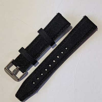 بند ساعت برزنتی پشت pu مشکی باز