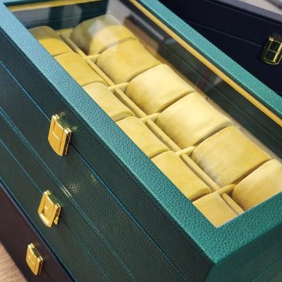 جعبه ساعت 12 خانه سبز داخل زرد